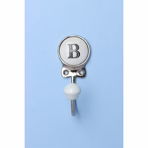 CERAMIC MONOGRAM WALL COAT RACK HOOK