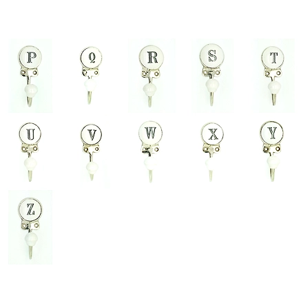 CERAMIC MONOGRAM WALL COAT RACK HOOK-B-2