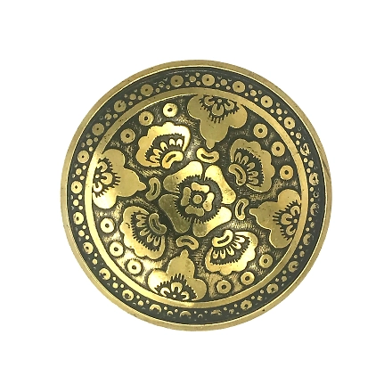 SHILPWARE Mughal Brass 42mm Knobs for Cabinets and Cupboards (Mughal Brass Black)-130004DN2