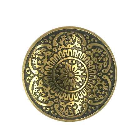 SHILPWARE Mughal Brass 42mm Knobs for Cabinets and Cupboards (Mughal Brass Black)-130004DN4