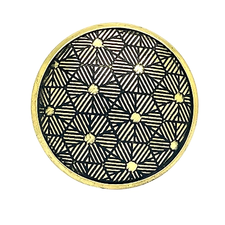 SHILPWARE Mughal Brass 42mm Knobs for Cabinets and Cupboards (Mughal Brass Black)-130004DN5