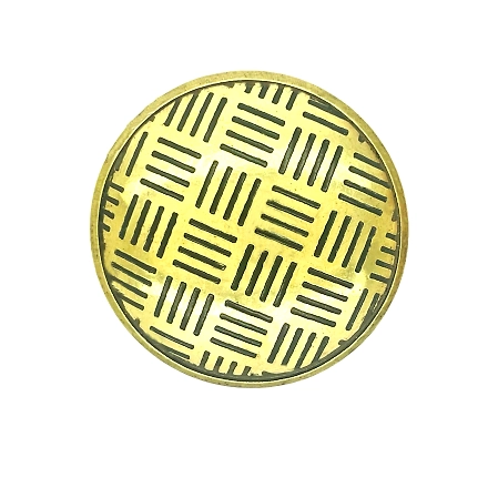 SHILPWARE Mughal Brass 42mm Knobs for Cabinets and Cupboards (Mughal Brass Black)-130004DN7