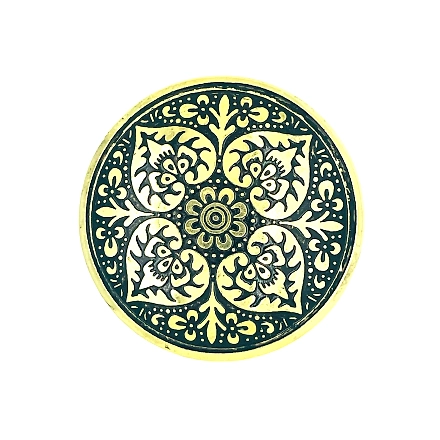 SHILPWARE Mughal Brass 42mm Knobs for Cabinets and Cupboards (Mughal Brass Black)-130004DN8