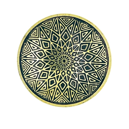 SHILPWARE Mughal Brass 42mm Knobs for Cabinets and Cupboards (Mughal Brass Black)-130004DN9