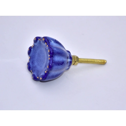 SHILPWARE Multi Color Dome Ceramic Cabinet Handmade/Designer and Traditional Drawer Knob-130040BE