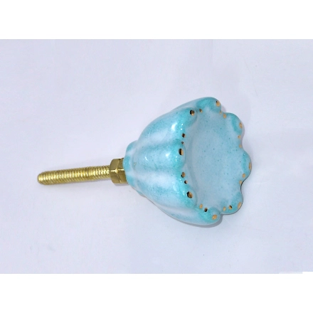 SHILPWARE Multi Color Dome Ceramic Cabinet Handmade/Designer and Traditional Drawer Knob-130040TQ
