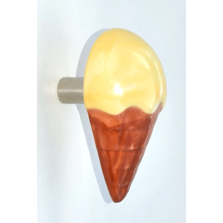 Shilpware Ceramic Icecream Hooks, Wall Cabinet Door Towel Robe Clothes Hooks for Hanging Kitchen Bathroom Home Hooks, Unique Design Hooks, Decorative Wall Hook-110011YW