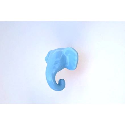Shilpware Ceramic Elephant Hooks, Wall Cabinet Door Towel Robe Clothes Hooks for Hanging Kitchen Bathroom Home Hooks, Unique Design Hooks, Decorative Wall Hook-110010LBE