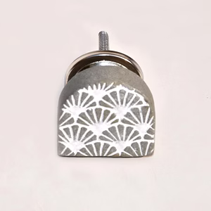 SHILPWARE Half Moon Shape Matte Terracotta Ceramic Cabinet Handmade/Designer and traditional Drawer Knob