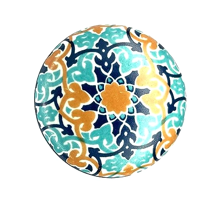 Shilpware Ceramic Vintage Shabby Chic Cupboard Drawer Door Knobs Pull Handles (Multicolour, 38 mm)-130050DN6