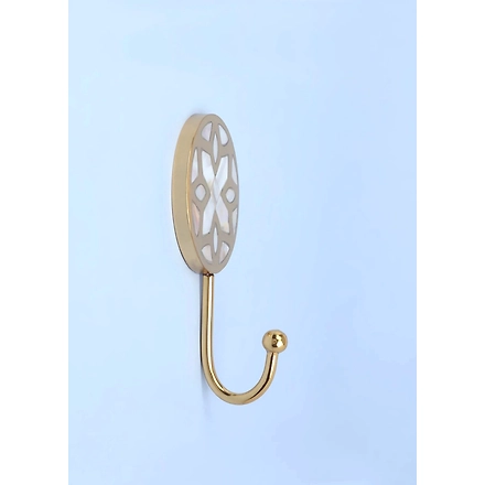 SHILPWARE MOTHER OF PEARL GOLD BRASS CIRCLE Single/DOUBLE END Towel  HOOK-110044-DN1