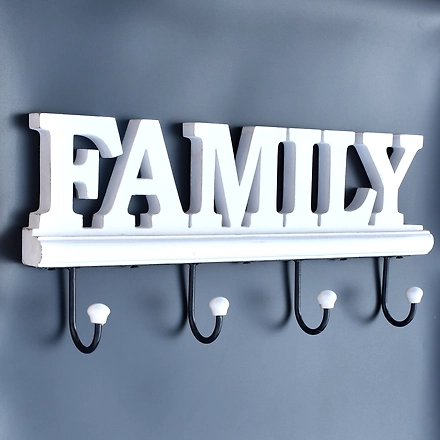 SHILPWARE Family / Kitchen / Welcome Design Wooden Coat Hooks Set Handmade/Designer and Traditional Wall Coat Hooks Set-110062-DN1