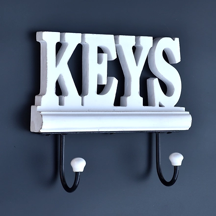 SHILPWARE BATH and KEYS Design Wooden Handmade/Designer and Traditional Hook Set-110065-DN1