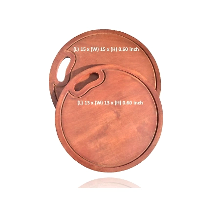 SHILPWARE Chopping Board Wooden Round-150004LG-DN2
