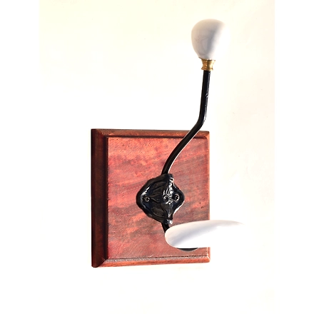 SHILPWARE Wooden with Ceramic Coat Handmade/Designer and Traditional Hook-110071-DN1