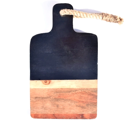 SHILPWARE Cheese &amp; Bread Board Marble with Wood Designer and Traditional-DN1-3