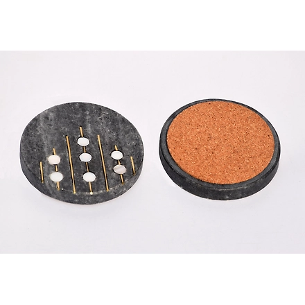 Shilpware Marble with Gold Inlay Coasters Handmade/Designer and Traditional Round Coasters-140003