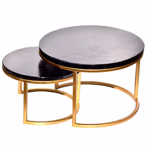 SHILPWARE PIZZA Cake stand Marble Round with golden fitting