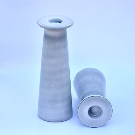 SHILPWARE Pillar Ceramic Candle Holders-GREY S-4