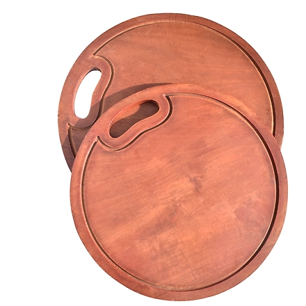 SHILPWARE Chopping Board Wooden Round-Large-1