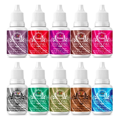 alcohol ink pearl ink for painting, and resin art.
