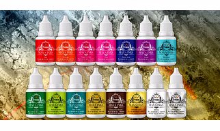 Alcohol inks set of 15 colors metallic