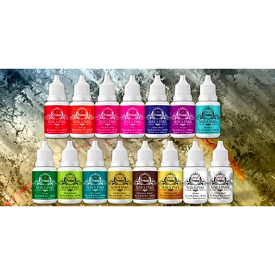 Alcohol inks set of 15 colors metallic-11900772
