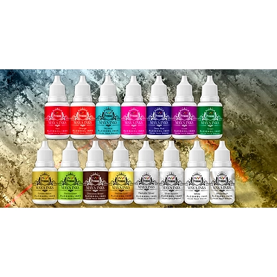 Alcohol inks set of 15 colors metallic-1