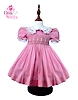 Blush Pink Solid Hand Smocked Hand Embroidered Baby Girl Dress with Floral Details for Birthdays, Weddings & Special Celebrations