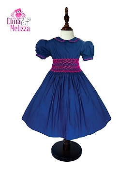 Twilight Bloom Smocked Dress: Hand-Embroidered Petal Softness for Your Little Princess's Cherished Moments