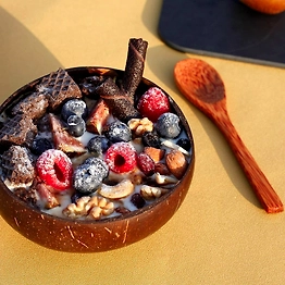 Kala Sanskruti Coir Products Pvt.Ltd. 500 ML COCONUT BOWL SET (1 BOWL + 1 SPOON)