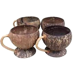 Kala Sanskruti Coir Products Pvt.Ltd. COCONUT SHELL CUPS (SET OF 2 CUPS)