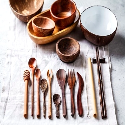 Kala Sanskruti Coir Products Pvt.Ltd. COCONUT MASALA SPOON (SET OF 6)