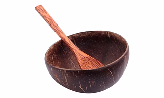 SOUP BOWL WITH SOUP SPOON
