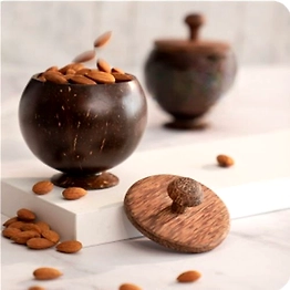 Kala Sanskruti Coir Products Pvt.Ltd. COCONUT SHELL CONTAINER