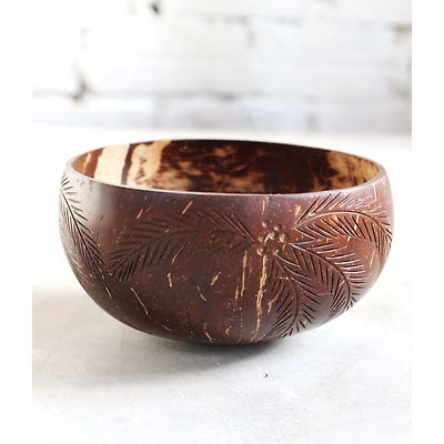 Kala Sanskruti Coir Products Pvt.Ltd. COCONUT PALM LEAF BOWL WITH CUTLERY