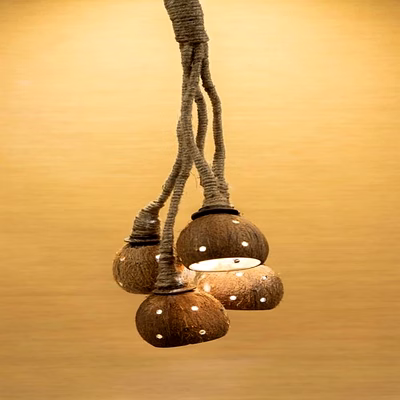 kala sanskruti coir products pvt.ltd. coconut night lamp with bulb