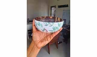 COCONUT SHELL CERAMIC BOWL