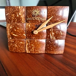 Kala Sanskruti Coir Products Pvt.Ltd. COCONUT TABLE CLOCK