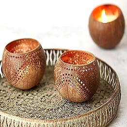 Kala Sanskruti Coir Products Pvt.Ltd. TEALIGHT CANDLE HOLDER - TROPICAL