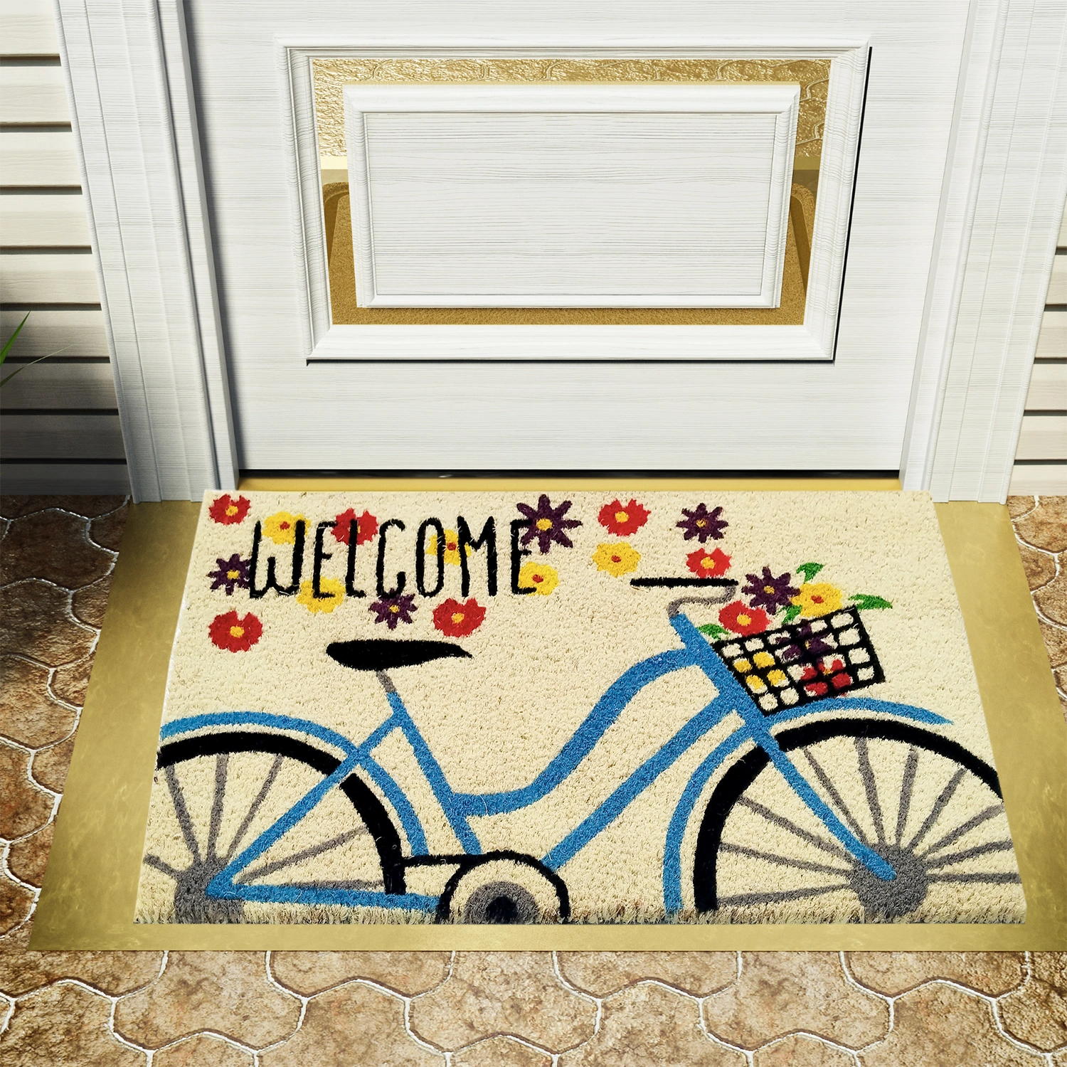 pvc backed  coir door mat-12154334