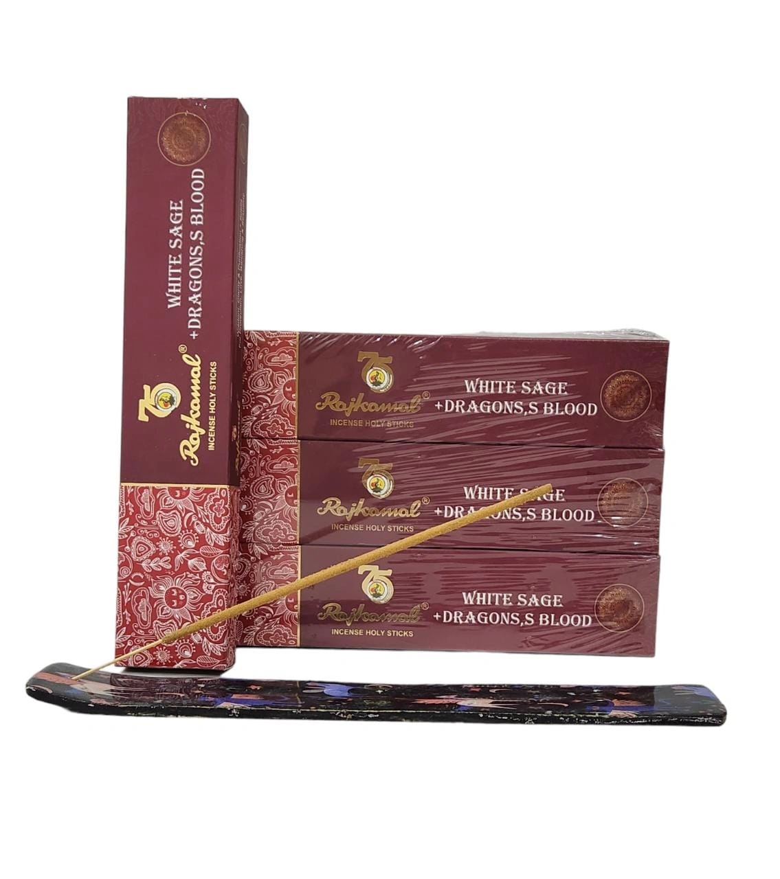 Rajkamal Premium Holy Incense Sticks White Sage &amp; Dragon's Blood Pack Of 12-11941976