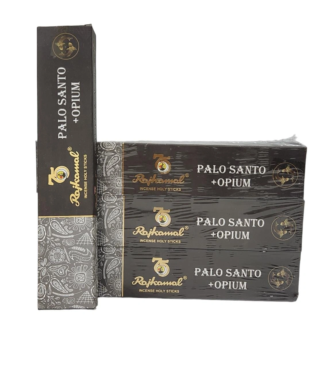 Rajkamal Premium Holy Incense Sticks Palo Santo &amp; Opium Pack Of 12-1