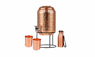 Copper Water Dispenser Set
