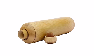 Bamboo Water Bottle Of Round Cap
