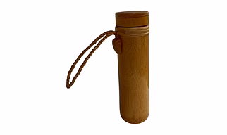 Bamboo Water Bottle Of Open Cap