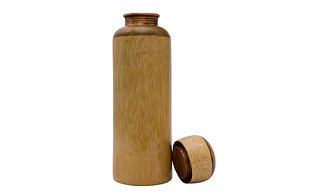 Bamboo Water Bottle Of Round Cap