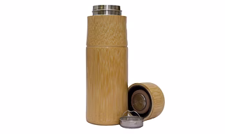 Bamboo Water Bottle Of Round Cap