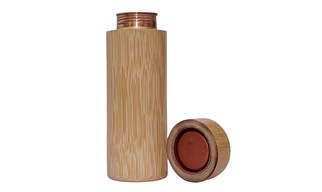 Bamboo Water Bottle With Copper Insulated