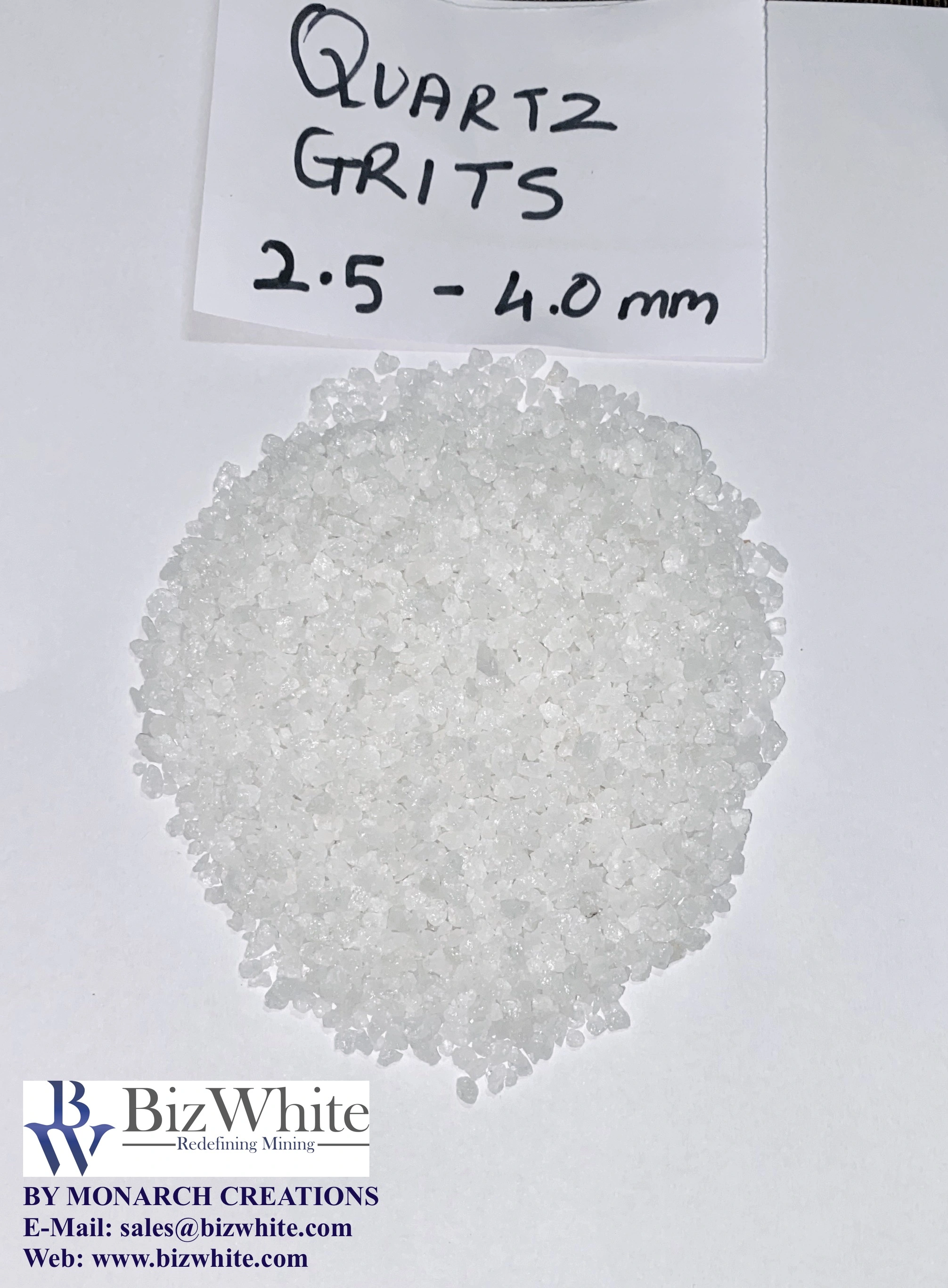 BizWhite Quartz-Grits 2.5-4.0mm-Grits 1.2-2.5mm-Grits 0.1-0.4mm-325 mesh powder-3